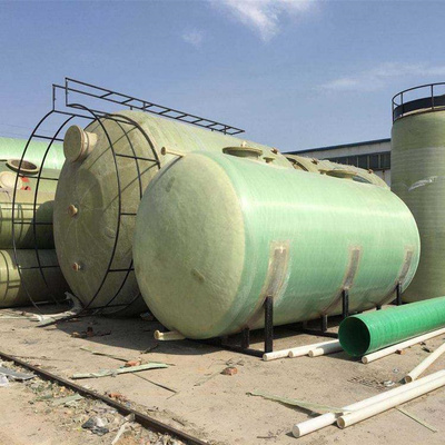 山東煙臺(tái)大容積防府污水處理罐云策玻璃鋼攪拌罐消防水罐